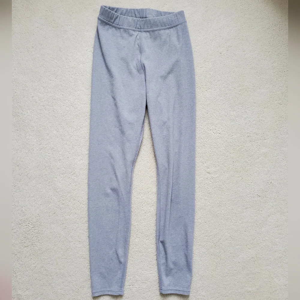 Alo Yoga Gray Ribbed Leggings szS